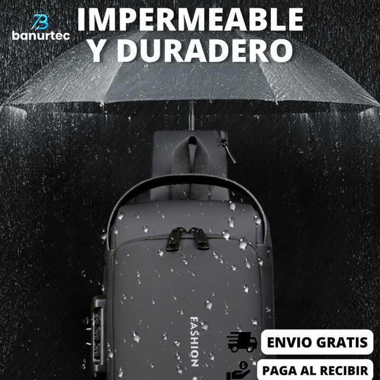 BOLSO IMPERMEABLE DE HOMBRO ANTIRROBO - SOLO HOY 50 % OFF